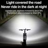 USB Rechargeable Bike Light - Auto Light Sensing Headlight for Night Riding, Strong LED Flashlight