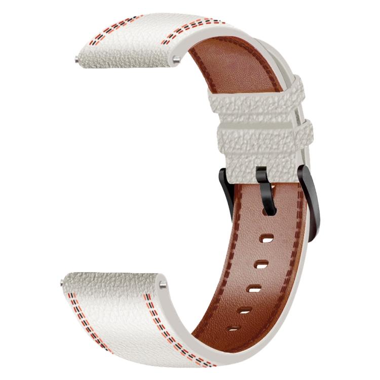 For Huawei Watch GT 3 46mm / GT Runner 22mm Tricolor Stitching Genuine Leather Watch Band