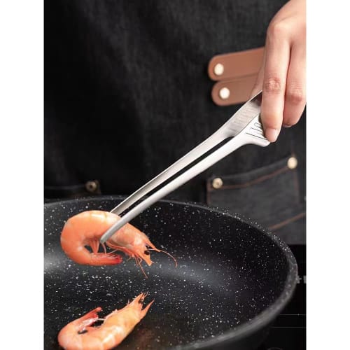 Stainless Steel Grill Tongs for Grilling, Camping, Barbecues, Cooking, Seasonings, and Deep-frying. Dishwasher Safe and Durable with a Non-slip Coatin