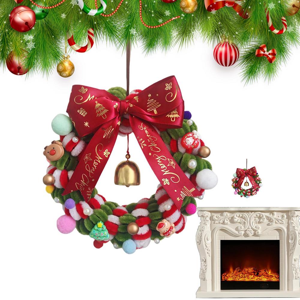 Christmas Door Wreath Festive Hands-On Activity Winter Christmas Wreath Crafting Set For Window Mantel Indoor Restaurant Wall