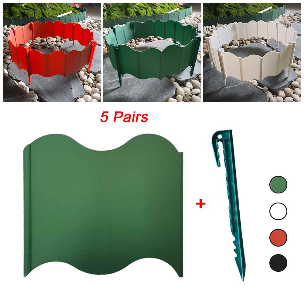 Fence with Ground Nails Garden Fence Plastic Courtyard Decorative Fence Outdoor Plug-in Fence Garden Supplies