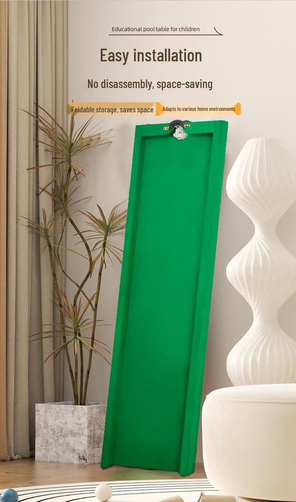 Five-Point Portable Folding Snooker Table with Iron Legs