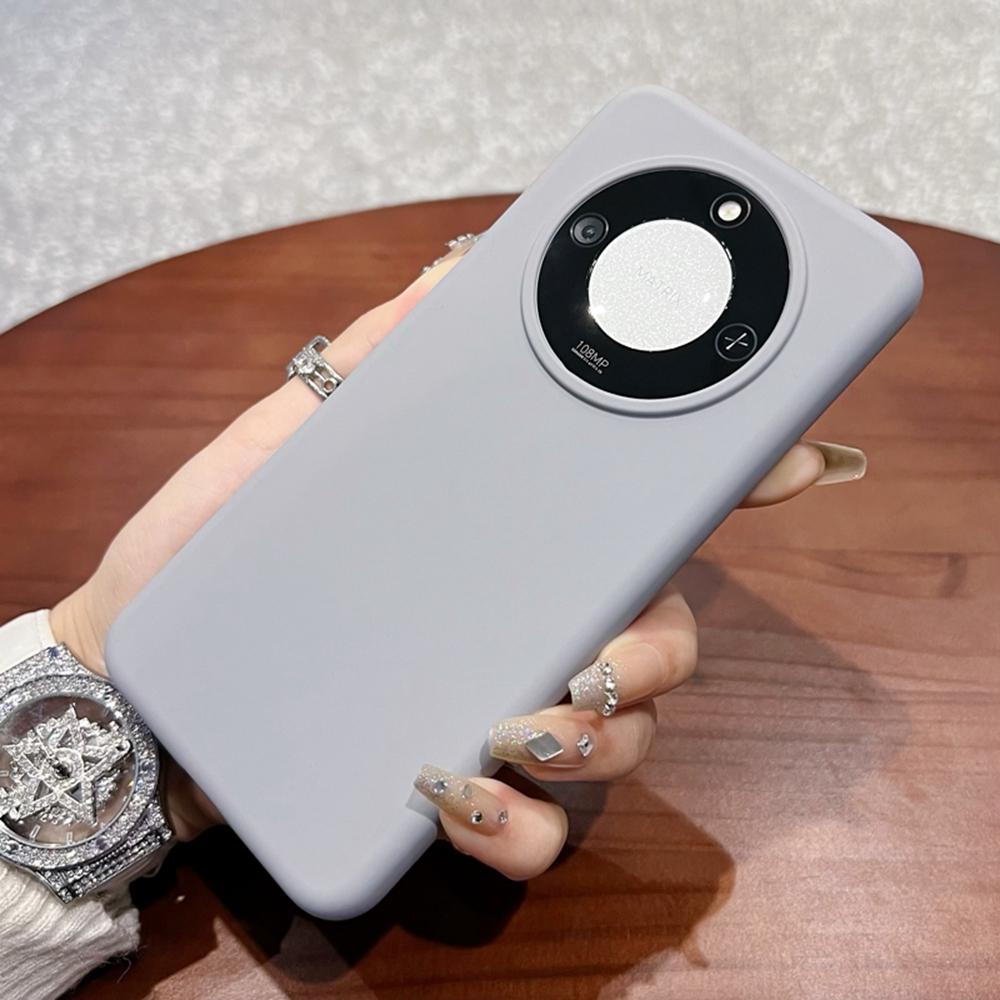 For Honor X60 5G Case Skin-Friendly Liquid Silicone+PC Phone Cover