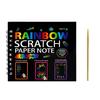 Portable Scratch Drawing Book Built in Colorful Pattern Twin Coil Binding Doodling Book for Children Adult Art Drawing