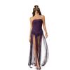 European & American Style Tassel Patchwork Strapless Jumpsuit Dress