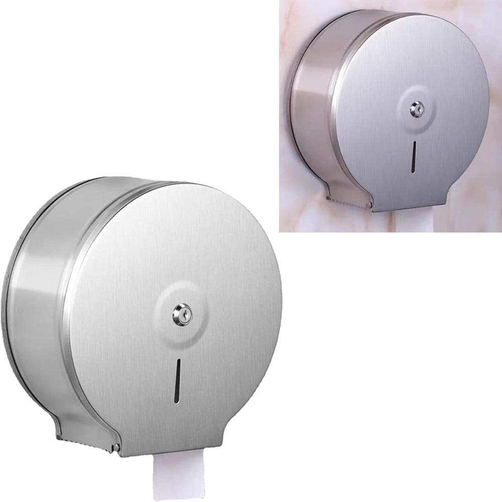 Stainless Steel Toilet Paper Holder Brushed Finish Bath Tissue Dispenser  For Home Use