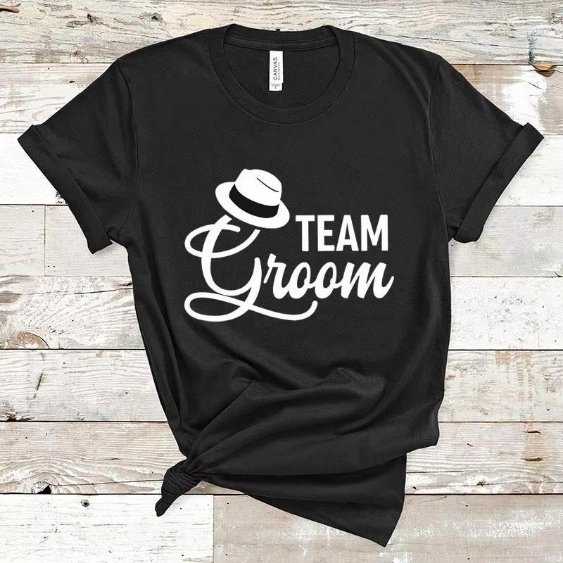 Новая футболка для мальчишника Футболка для жениха Футболка Team Groom Свадебная вечеринка Футболка для команды брата Жених Короткий рукав S разноцветный