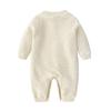 Wool Knitted Baby Onesie with Fleece Lining - Winter Crawling Suit for 100-Day or First Birthday