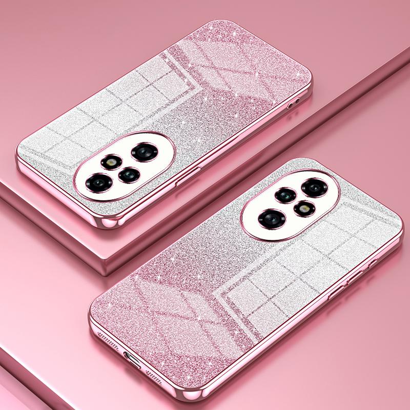 

Чохол для Honor 200 Pro 5G Bling Gradient Glitter Soft TPU Phone Cover Black