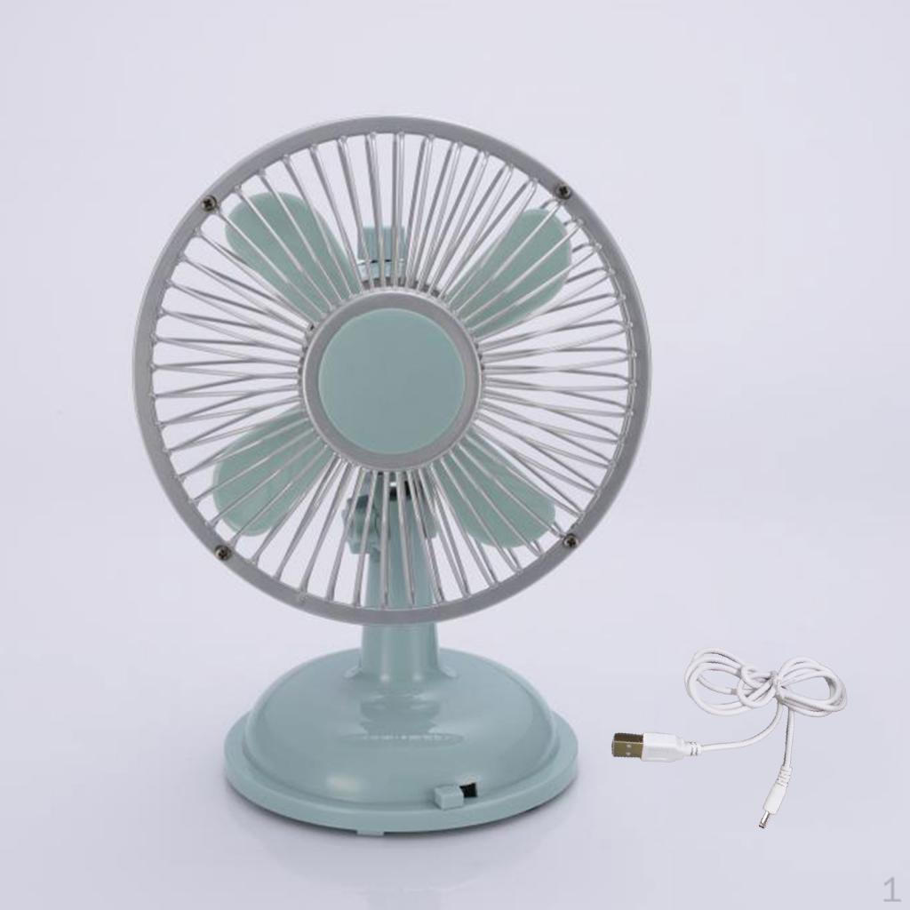 

Компактний настільний вентилятор з регульованою головкою для дому та офісу світло-синій колір