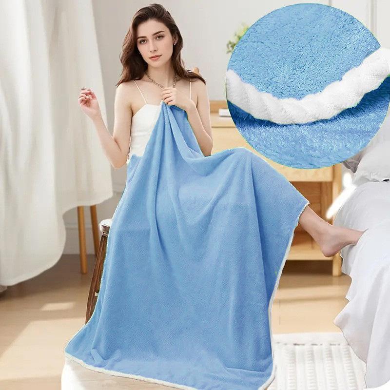 Luxury Polyester Bath Sheet - Modern Woven Oblong Towel, Super Soft Space Theme, Solid Pattern, Extra Large & Ultra Absorbent - 290gsm