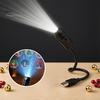 Holiday Projector Lights USB Light for Christmas, Flexible Gooseneck Night Lamp with 6/10/15/20 Christmas Decor Projection Films, LED Ambient Bedroom