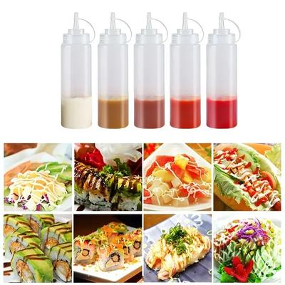 240/360/450/500/680 ml Lahvičky na koření s víčkem na víčku Kečup Hořčice Omáčky Láhve na olivový olej Kuchyňské doplňky