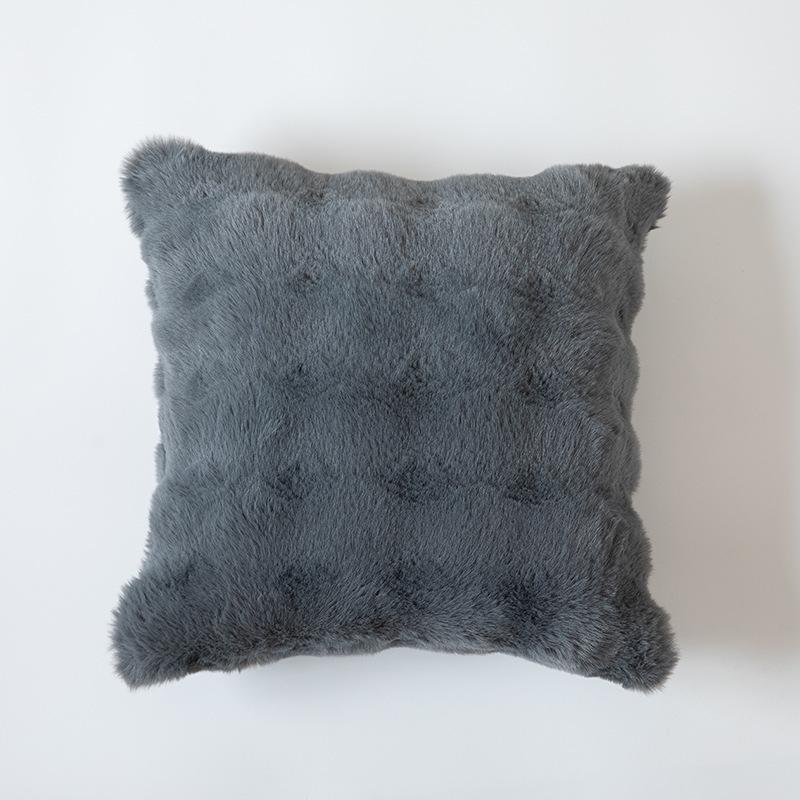 

Скандинавский кремовый наволочка в стиле инс, диван для гостиной, спальня, подушка для кровати, плюшевая подушка из искусственного кролика 45 * 45Cm pillowcase (300g)