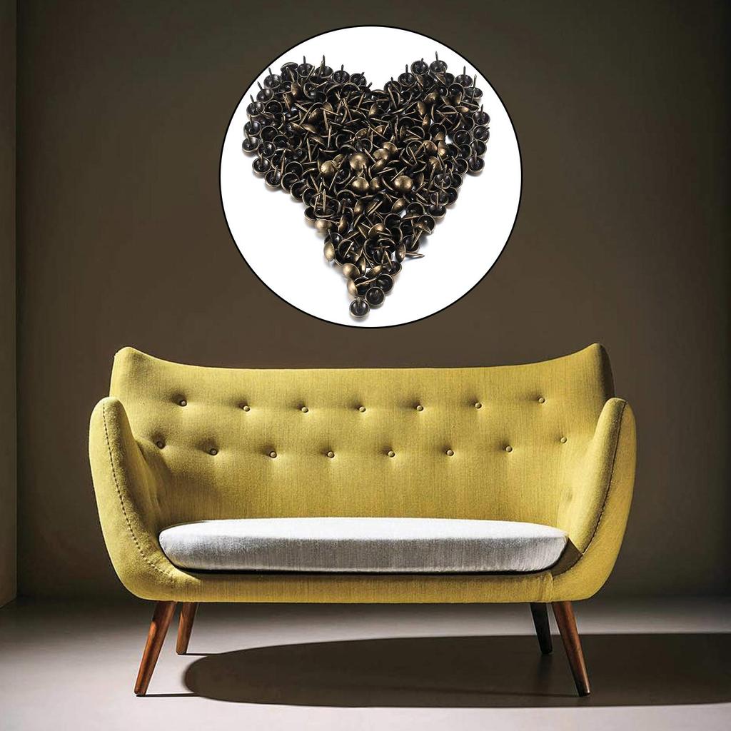 320 Stück Polsternägel, Polsterstifte, Möbel Dekorative Reißnägel, Antike Druckknöpfe, Zeichnung Bild