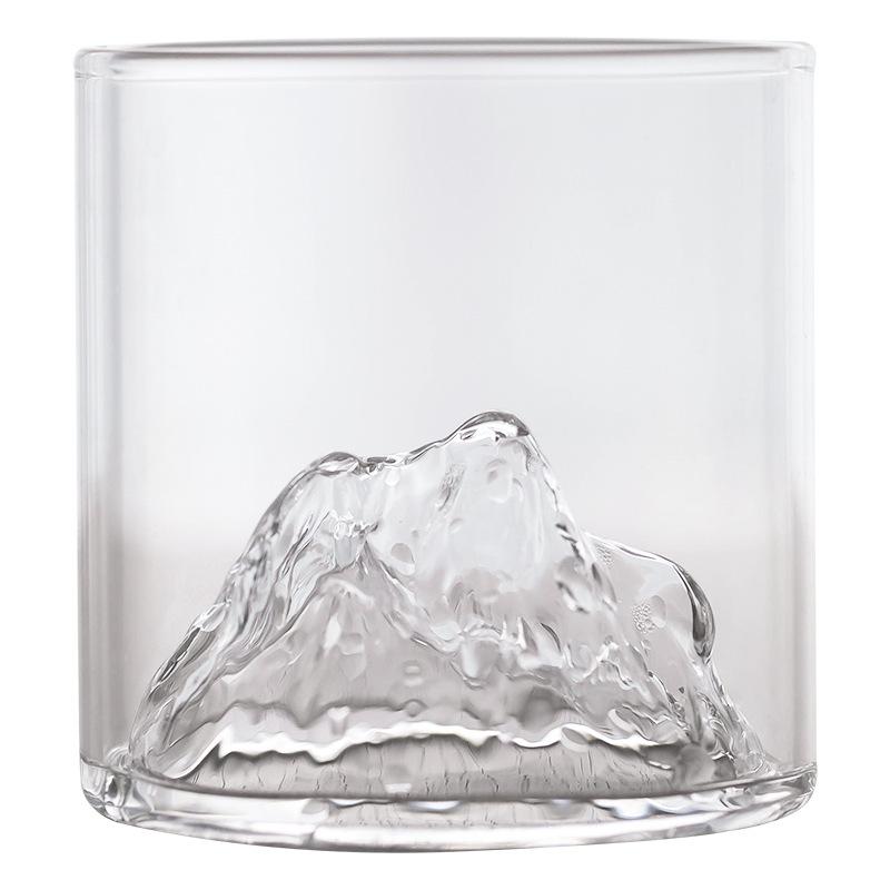 Schöne Kleine Transparente Glas Kaffeetasse Berg Glas Whisky Hitzebeständig Tee Trinken Milch Saft Tasse Becher Trinkgläser
