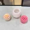 3D Muffin Cup Flower Candle Silicone Mold DIY Rose Paper Cup Cake Baking Mold Handmade Chocolate Ice Cube Soap Making Supplies