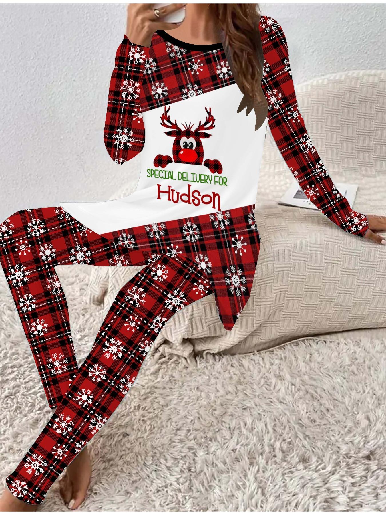 

Евро-американская мода 3D Рождественский принт Женский четырехсезонный комплект из двух предметов: футболка с длинным рукавом + длинные брюки. Идеальный подарок на Новый год и Рождество 8XL белый