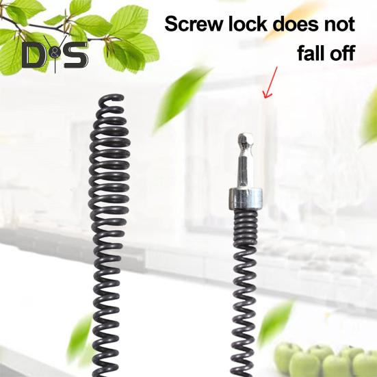 Unblock Spring Sewer Cleaning Brushes High Strength Spring Steel Dredge Spring Bead Chain Design Drain Cleaning Brush