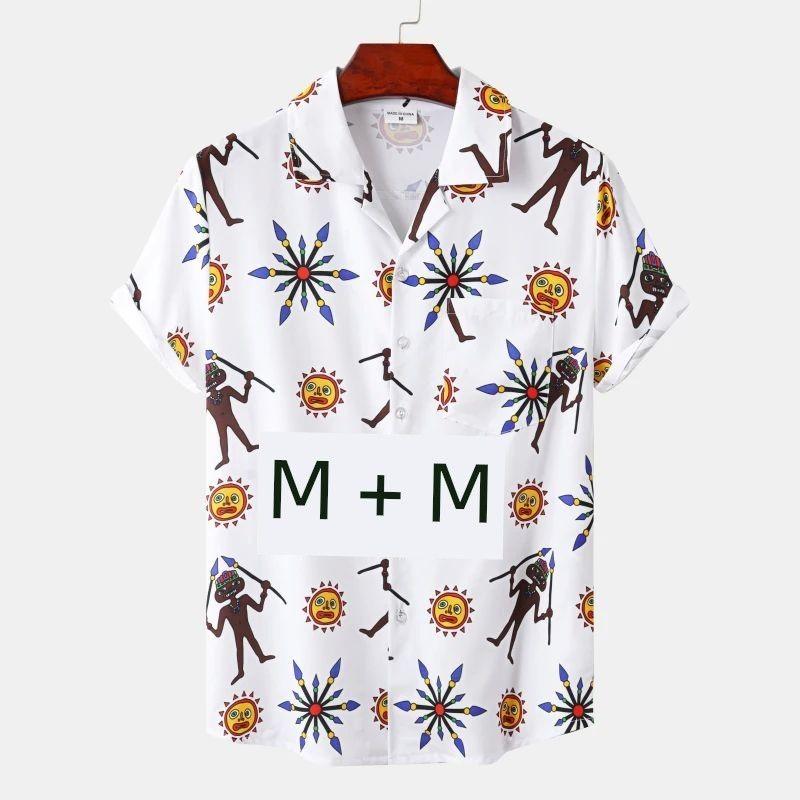 

Мужская рубашка с коротким рукавом, воротником и принтом, мужская рубашка с коротким рукавом и лацканами ASZ3C23211VP 4XL