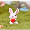 6Pcs/set Cartoon Animal Rabbits Miniatures Mini Figures DIY Fairy Garden Decoration Moss Terrarium Micro Landscape