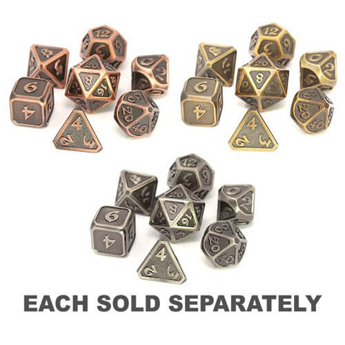 

Набор металлических игральных костей Polyhedral Mythica Battleworn