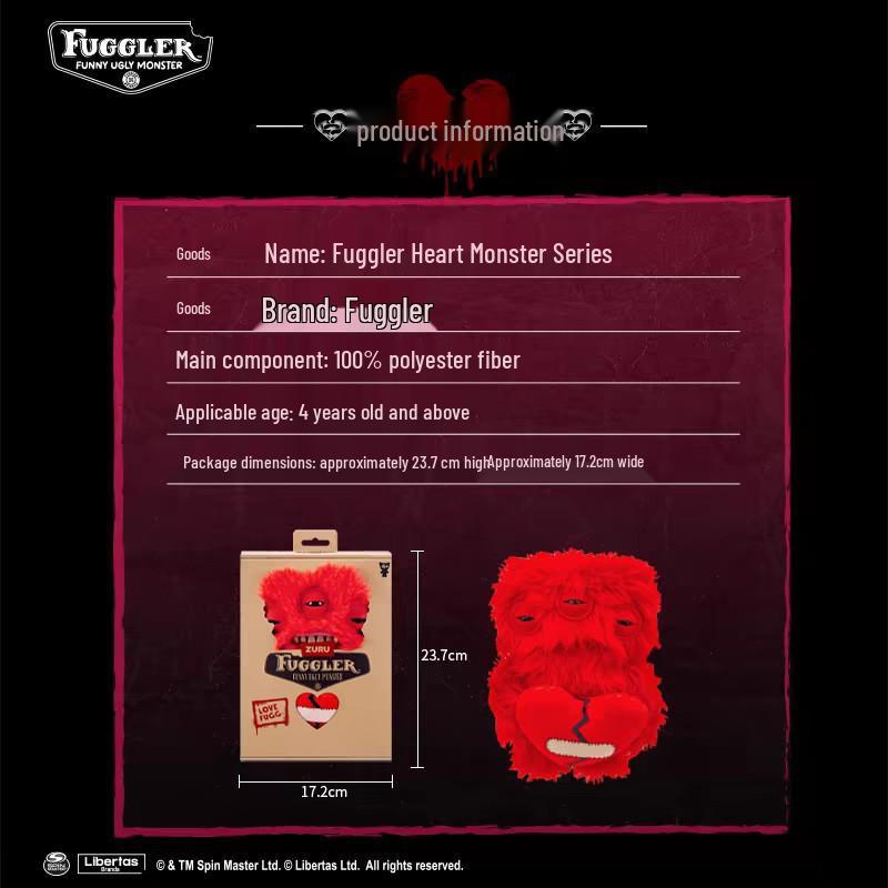 Monster Funk Plush Tooth Treasure Heart Doll - Valentine's Day Edition