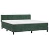 3130970 vidaXL Divan Bed and Mattress Dark Green 160x200cm Velvet