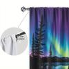 Artistic Panels Northern Lights Sky Semi Curtain Half Suitable Home Decorative Curtains Blackout Made Of Polyester