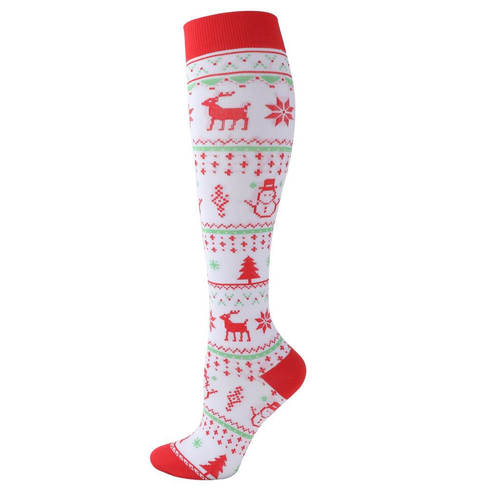 Unisex Christmas-Style Compression Socks for Outdoor, Casual, and Fitness Activities