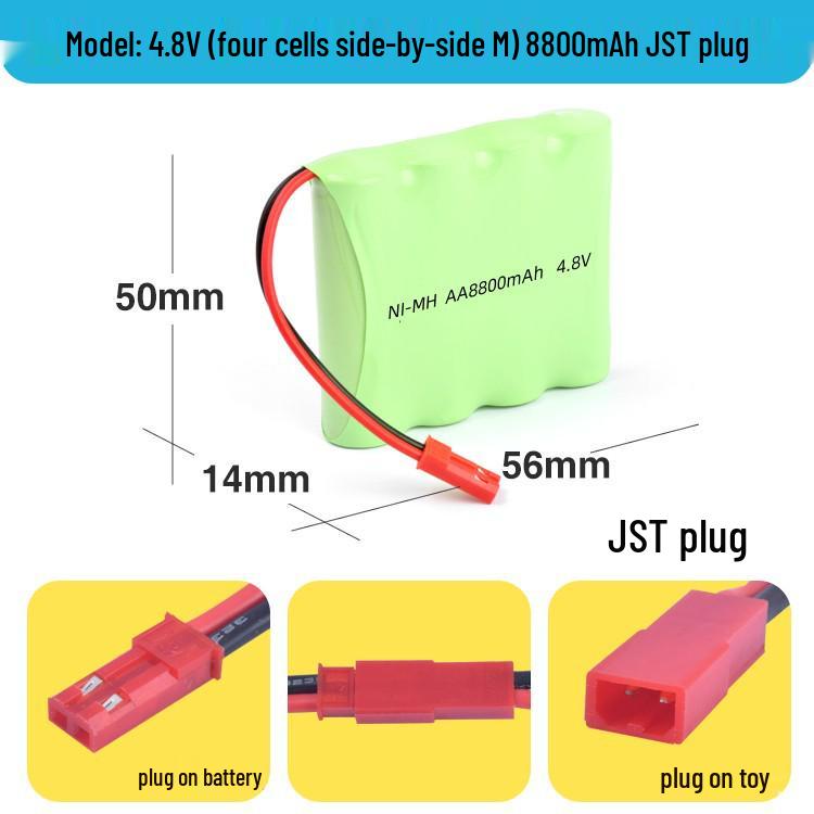 Ni-MH AA Rechargeable Battery Pack for Remote Control Cars: 3.6V To 12V