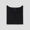 ATTENDS Restrained Boat Neck Tee Shirt (Black)