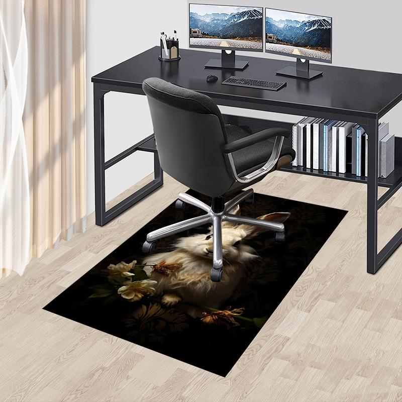 1pc Rabbit Carpet Office Rug Outdoor Mat Home Decor Area Carpet Festival Gift