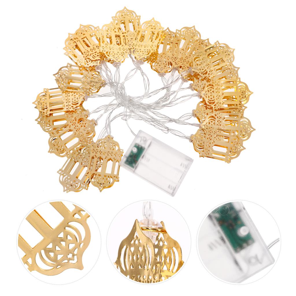 Ramadan Hanging Light Eid String Lights Decor Decoration Wrought Iron Party Lamp Home