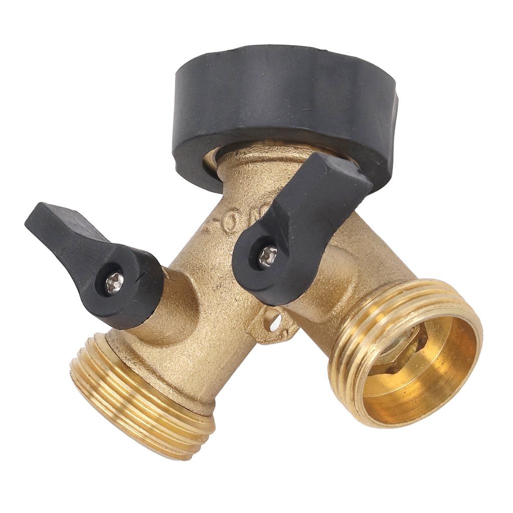 2-veis kuleventil Slitesterk messing plastventilbryter 3/4in gjenge Messing slangesplitter for hage