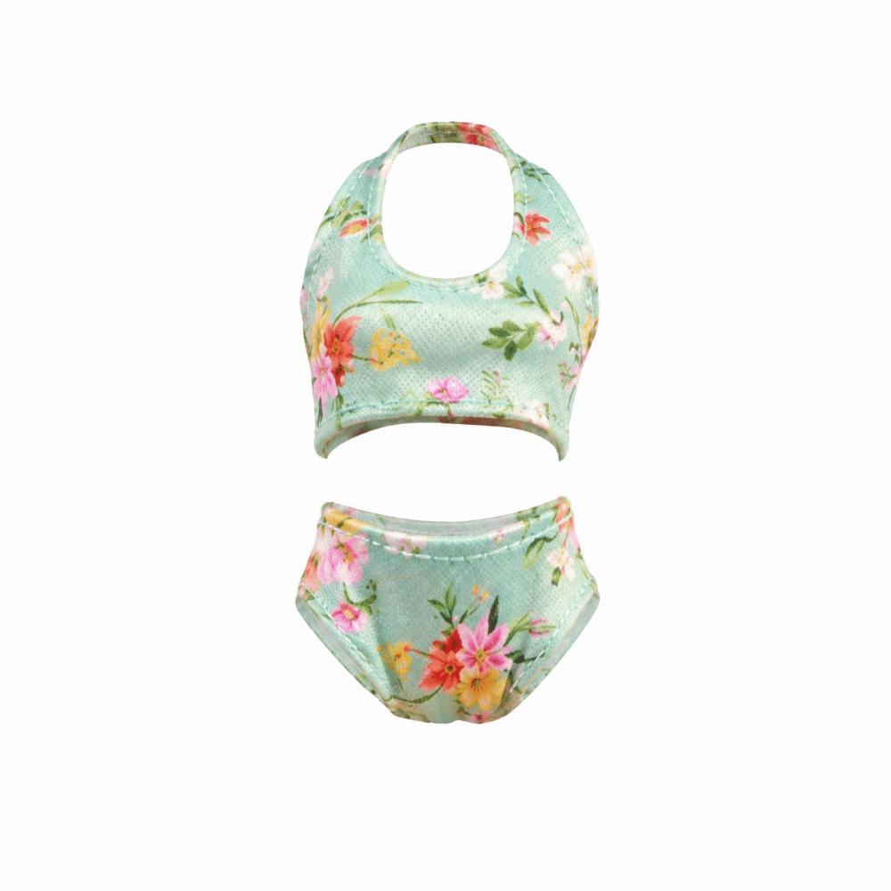 Floral Print Doll Swimsuit Clothes Colorful Doll Swimwear Fashion Doll Beachwear  Doll Accessories