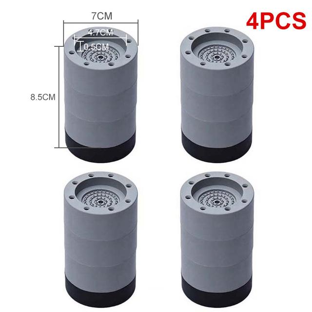 4 ks Univerzální antivibrační podložky Pračka Gumová podložka na nohy Antivibrační podložka pro zvedání podnoží snižující hluk nábytku