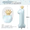 Iysoll Baby Blue 1 Year Old Birthday Decoration Set Large Number Balloon 40 Inch Muted Color First Year Number Balloon Crown