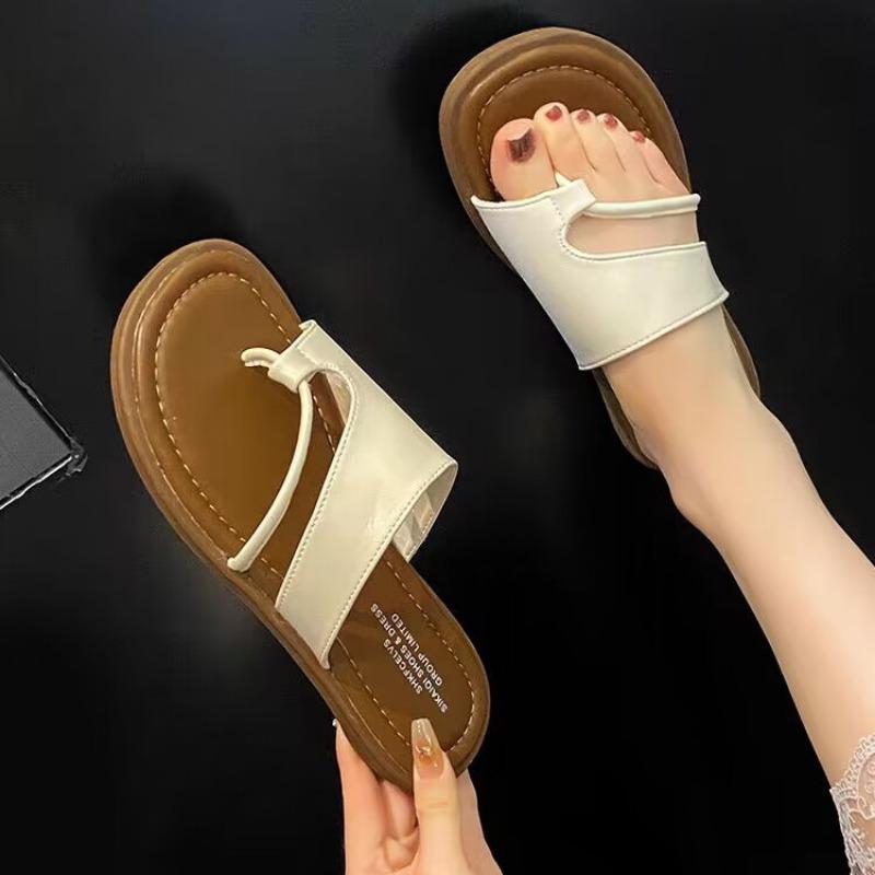 Foot Pinch Cover Shame Cool Slippers Women's Summer Wear New High-end Pregnant Women's Casual Flat Flip-flops