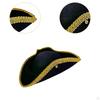 Pirate Cap Buccaneer Tricorn Hat for Masquerade Theme Party Carnival Festival