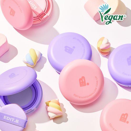 EDIT.B Marshmallow Tone-Up Cushion (+Pouch Included 2 Colors)