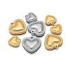 5pcs Stainless Steel 10mm 15mm Classical Heart Charms Pendant for DIY Jewelry Women Necklace Findings Earrings Making Supplies