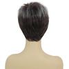 Women Short Natural Wave Wigs with Bangs Stylish Layered Black Gray White Hair for Daily Cosplay Use Heat Resistant Fibre