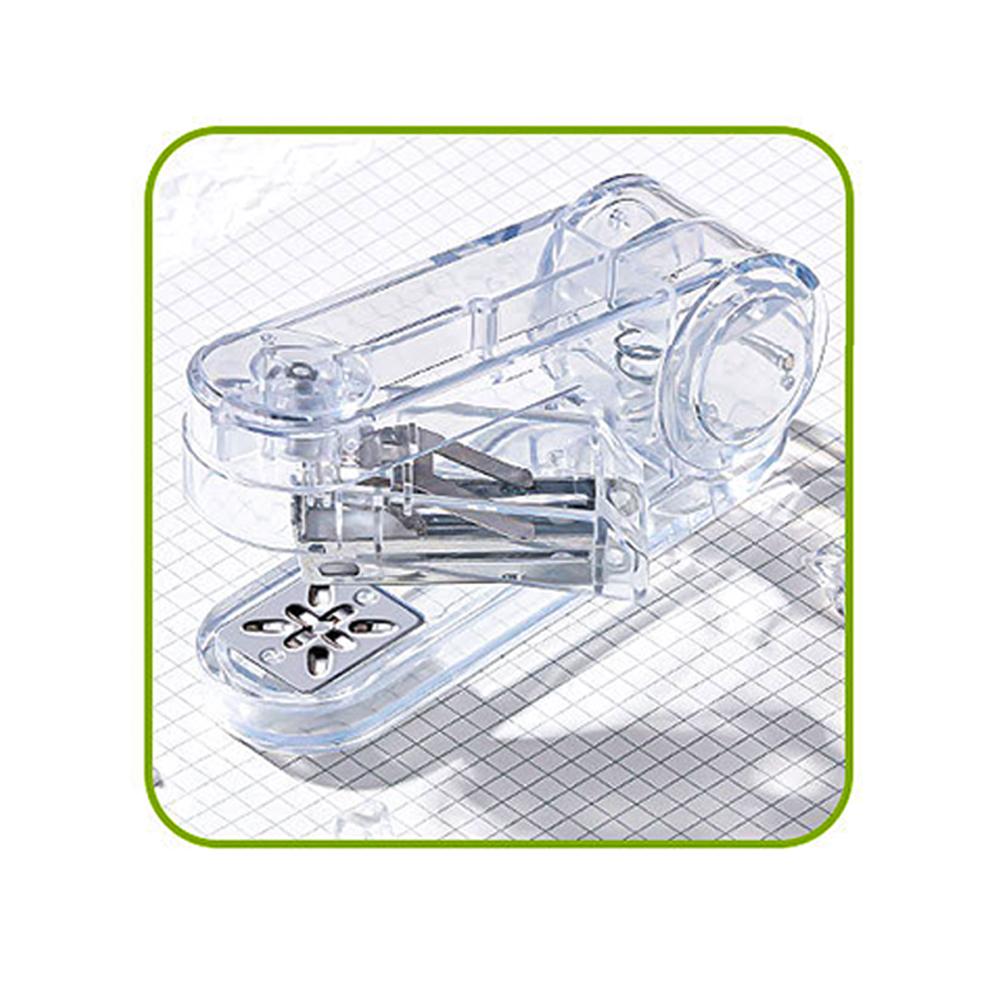 Acrylic Transparent Stapler 360-Degree Rotating Multifunctional Powerful Long Stapler for School And Office Use Stationery белый