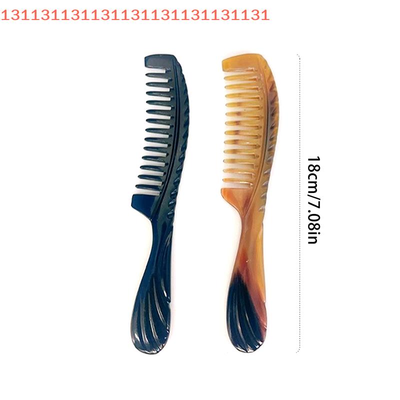 Handmade Natural Horn Fine Tooth Comb Anti-Static Hair Care Massage Comb Eco-Friendly Hairdressing Tool for Gentle Hair Stroking