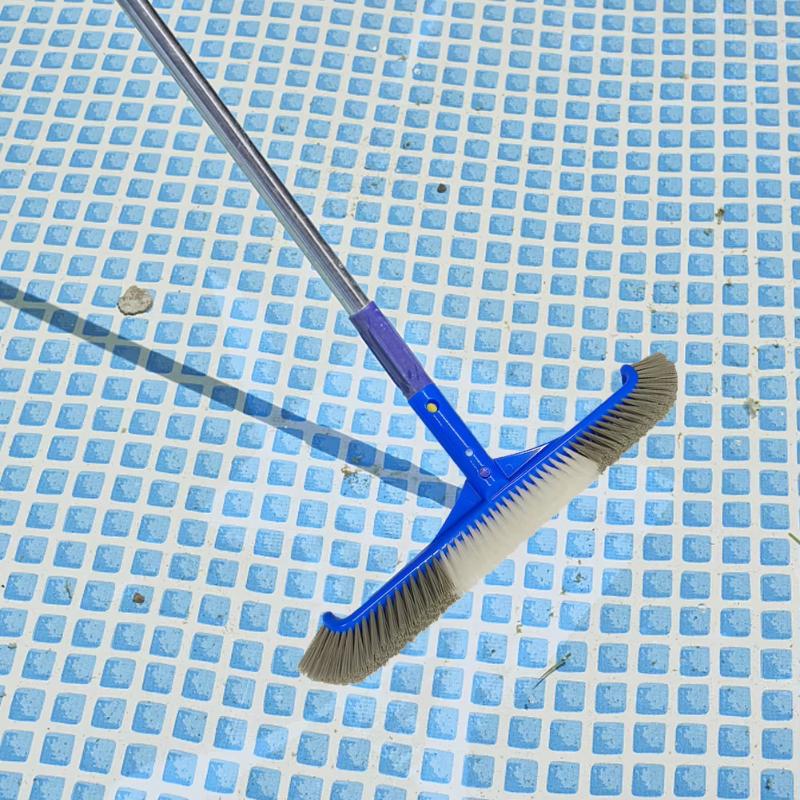 Testa di Spazzola per Piscina Robusta con Setole Rigide e Durevoli Design Curvo per la Pulizia delle Pareti del Pavimento dei Gradini della Piscina