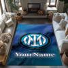 Inter Milan Personalized Text Area Rug Perfect for Foyer Bedrooms Game Room Entryway Antislip Carpet Anime Office Decor Birthday/Christmas Gift