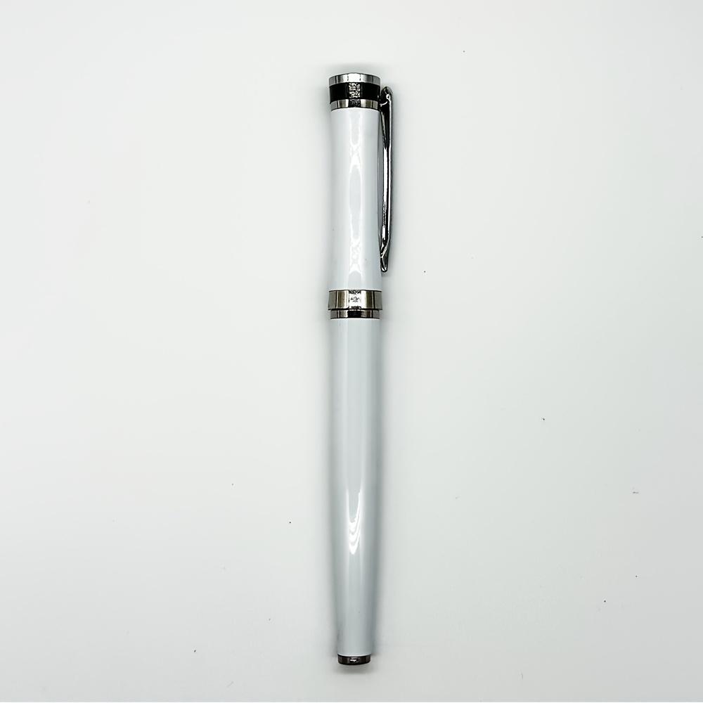 

1 шт. Металлическая ручка-шарик с подписью, подарок для компании, бизнеса, офиса, ручка для школы, для студента, нейтральная ручка, шариковая ручка, 0,5 мм, черные чернила белый