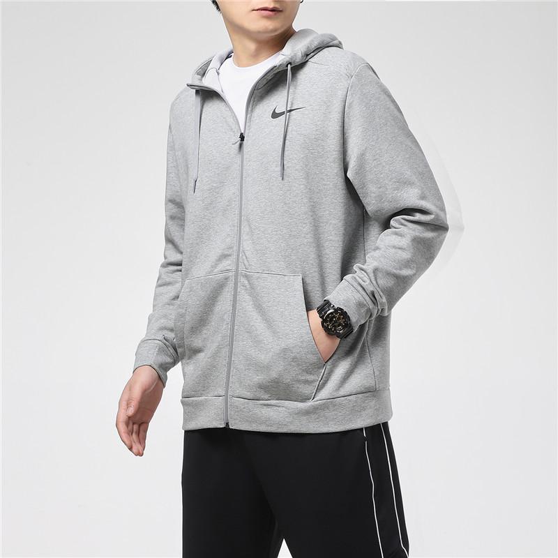 Nike Dry Hoodie Full-Zip Fleece Jacket Men Outerwear Light-Grey CZ6377-063