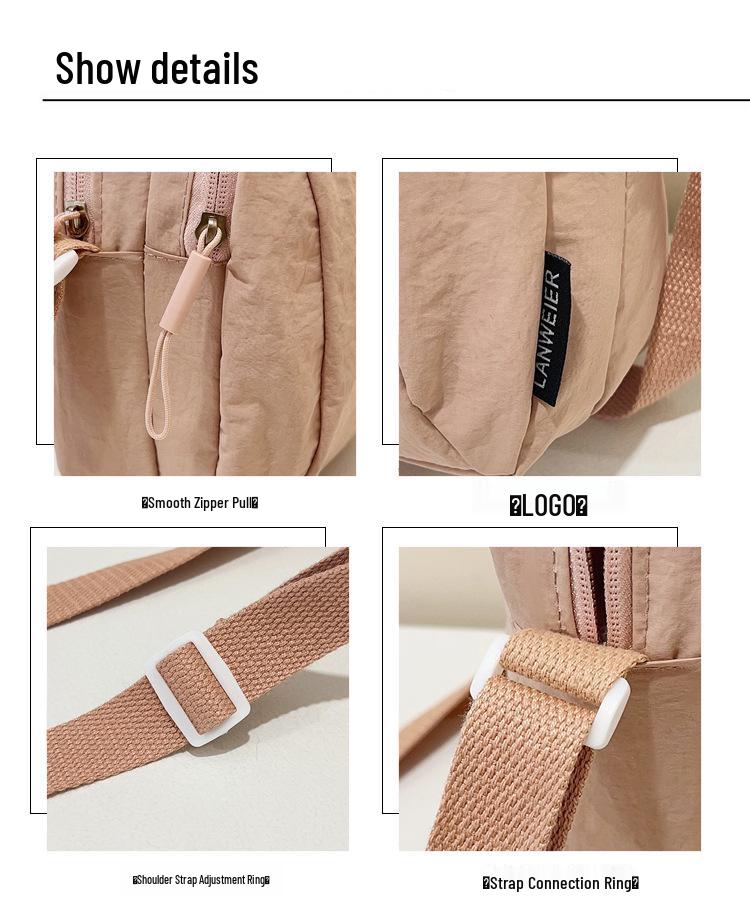 2025 Women's Trendy Nylon Crossbody Backpack: Summer Shoulder Bag, Phone & Chest Bag for Couples